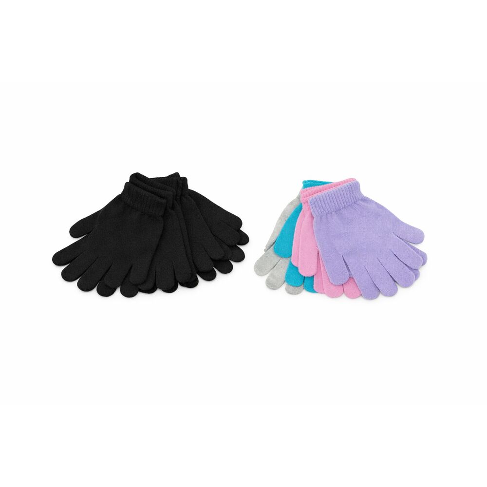 Old East Main Company Kids' Gloves 4 Pack Assorted Colors Winter Knit Warm Snow